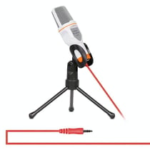 Microphone Professionnel Condensateur Avec Trépied Pour PC Et Mac Diffusion En Direct Blanc YONIS