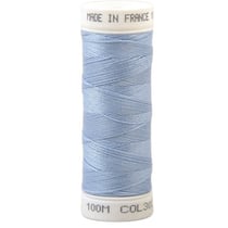 Fil à coudre polyester 100m made in France - bleu baby 302