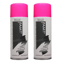 Lot de 2 sprays de peinture - rose fluo - AMT