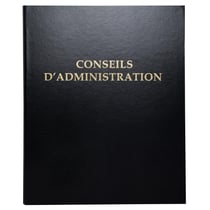 Reliure registre 32x26cm 4 anneaux avec recharge 100 feuillets - Conseils d'administration - Noir - Exacompta