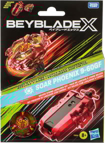 Toupie beyblade x pack soar phoenix 9-60gf avec lanceur à corde deluxe - type attaque - pack toupie et lanceur - hasbro f9324