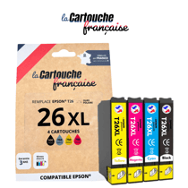 Cartouche Compatible Epson T26XL Pack de 4 - La Cartouche Française