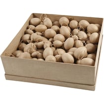 Oeuf en papier mâché à suspendre - couleur naturelle - 3 à 6 cm - 140 pcs