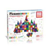PicassoTiles 152pc Magnetic Tiles Mirror Design Set - Tactic