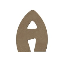 Lettre majuscule A en bois MDF à décorer - 15 cm
