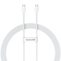 Baseus Câble de Données et de Charge Rapide USB-C / USB-C 30W PD 480 Mbps 2 mètres Blanc