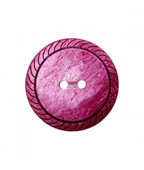 Carte de 2 boutons fantaisies rond 2 trous Pourpre 25mm - Union Knopf Violet