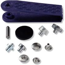 Prym Boutons pression Anorak laiton 12mm argent + outil