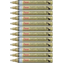 Lot de 12 Marqueurs Peinture PAINT MARKER MMP10 Pointe ronde Moyenne Or PENTEL