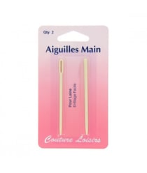 Aiguilles à laine en plastique X 2 - Distrifil Ecru