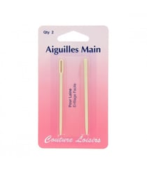 Aiguilles à laine en plastique X 2 - Distrifil Ecru