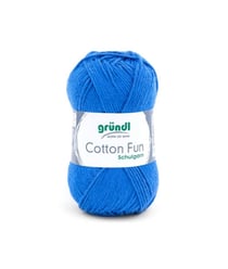 Fil à tricoter COTTON FUN - Gründl - certifié Oeko-Tex 10 Bleu