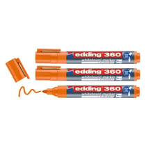 Lot de 3 marqueurs tableau blanc effaçables - EDDING - Orange - 360 - 1,5-3 mm