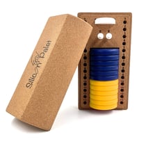 Silicon' Palet Bleu/Jaune - Le jeu de palets en silicone - Cadetel