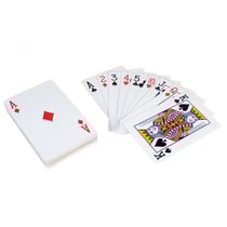 Jeu de 54 cartes geantes xl 21 cm - maxi cartes a jouer grand format - plein air