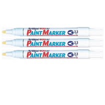 Lot de 3 marqueurs peinture permanents - ARTLINE - Pointe conique 2,3 mm - Blanc