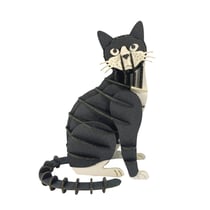 Maquette 3D en papier Chat noir et blanc - Fridolin