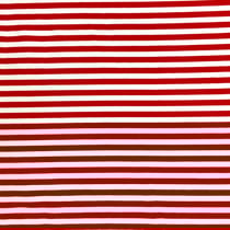 Tissu Coton imprimé marinière Rouge et blanc