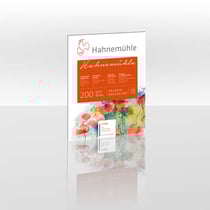 Bloc papier Aquarelle 200 - Hahnemühle - 200 g/m² - Grain torchon - 24 X 32 cm - 20 feuilles - Blanc