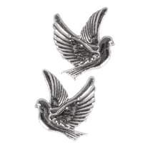 Motif de cire: Colombe, argent, 2,2x2,7cm, 2 pces