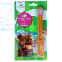 Kit baton magnetique orange + 100 pions de loto - ramasse jetons - cartaloto
