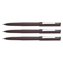 Lot de 3 stylos feutres pointe plastique PENTEL JM20 - Tracé 0,45-0,55 mm - Noir