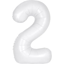 Ballon Géant Blanc Mat - Chiffre 2
