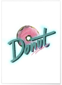 Affiche Donut Time | A3 : 29,7x42cm