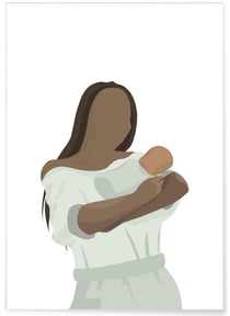 Affiche 'Maman Bébé' | A3 : 29,7x42cm