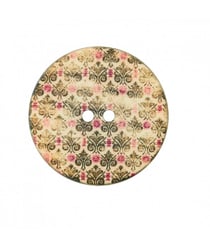 Boutons motif nature polyester 2 trous 44mm - Prym 0904 multicolore
