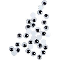 Yeux Mobiles, Non autocollants, d 6 mm, 1000 pièces/ 1 Pq.