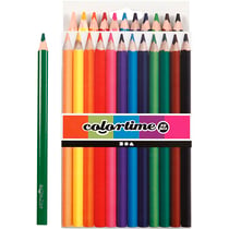 Crayons de Couleur Colortime, L : 17,45 cm, mine 5 mm, JUMBO, ass. de couleurs, 12pièces/ 1 Pq.