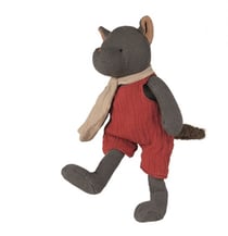 John le loup Peluche tricote - Egmont Toys - Rouge