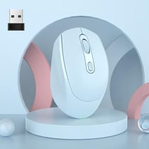 Souris Sans Fil 1600 DPI 4 Boutons Ergonomique Bleue 10m 3000FPS Bleu YONIS