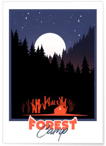 Affiche Forest Camp | A3 : 29,7x42cm