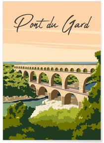 Affiche Pont du Gard | A3 : 29,7x42cm