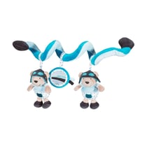 Spirale en velours Bleu