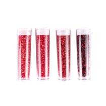 MégaCréa DIY - Perle Rocaille tubes 8 g Rouge 4 pièces