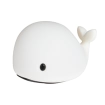 Veilleuse lumineuse tactile en silicone, Baleine