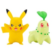 Coffret 2 pokemon battle figure pikachu + germignon - pokemon - figurine action - bandai