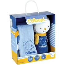 T'choupi Baby Coffret Naissance avec Doudou et Peluche Hochet +/- 25 cm - Idéal pour un cadeau de naissance.
