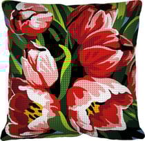 Kit Coussin Canevas Tulipes