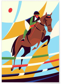 Affiche Équitation 2 | A3 : 29,7x42cm