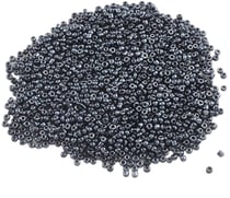 1000 perles de rocaille gris foncé métallisé ø 2 mm 12/0 - création bijoux