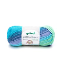 Pelote de coton COTTON QUICK BATIK 100 Gr - PPSC - Grundl - Certifié Oeko-tex 01 Bleu