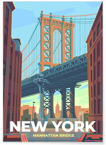 Affiche ville New York 3 | A3 : 29,7x42cm