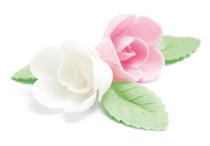 4 roses assorties+ 6 feuilles vertes azyme (blister)