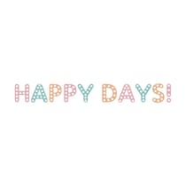 Washi Tape "Happy Days", 15mm, rouleau 10m