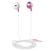 Akashi Écouteurs Filaires Jack 3,5 mm avec Microphone Intégré Rose