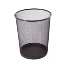 Corbeille à papier - Poubelle de bureau - Noir - Métal - 34x24cm - Grand modèle